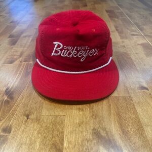 Homage Red Ohio State Buckeyes Corduroy SnapBack Hat